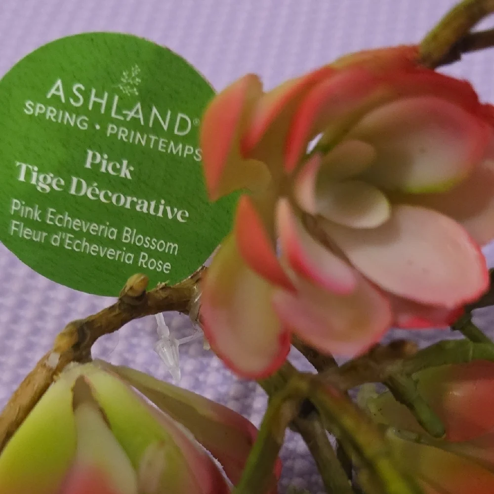 Ashland Pink and Green Faux Floral Accent